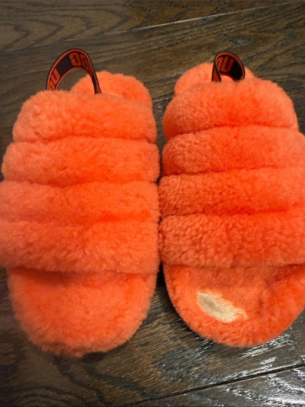 UGG Kids Plush Slide Slippers - Orange